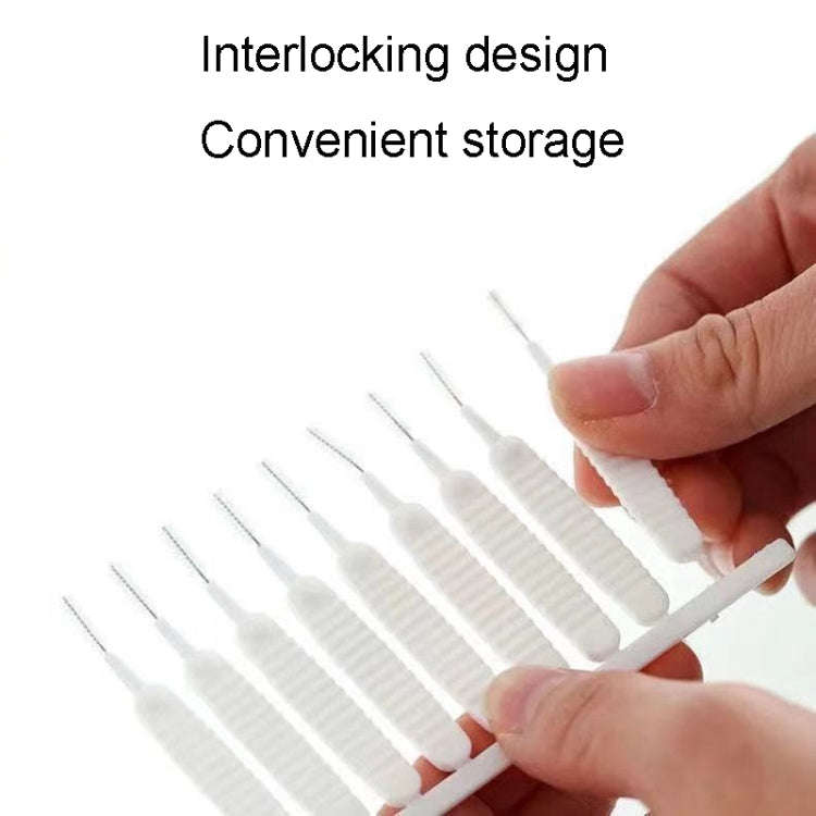 10pcs /Pack Multifunctional Shower Hole Cleaning Brush Anti-Blocking Bath Faucet Washing Tool(White)