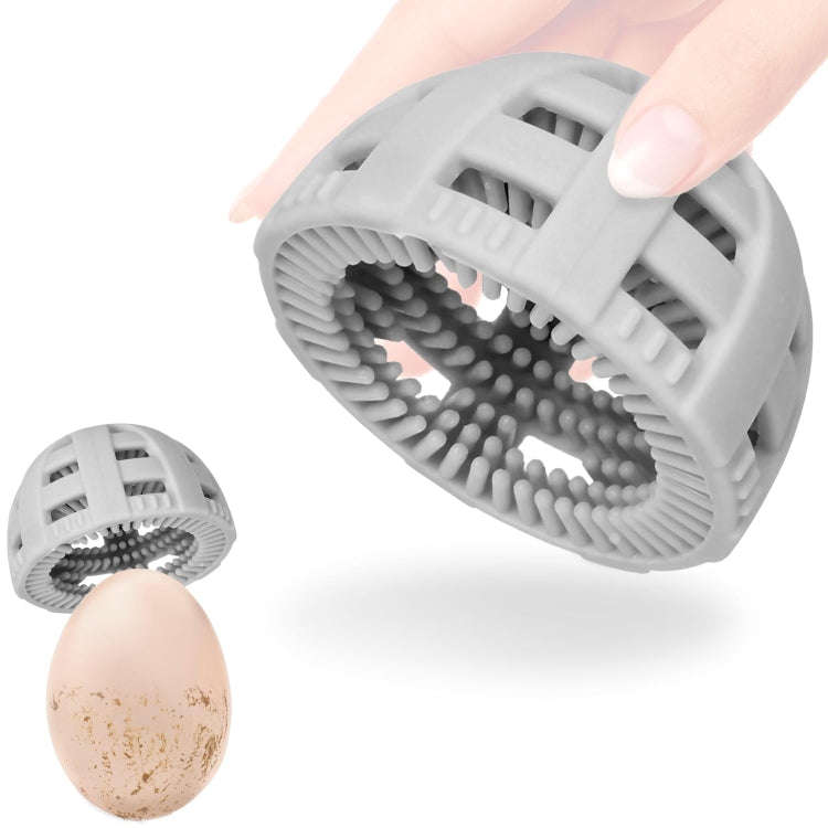 Silicone Egg Brush Cleaner Vegetable Scrubber(Grey)
