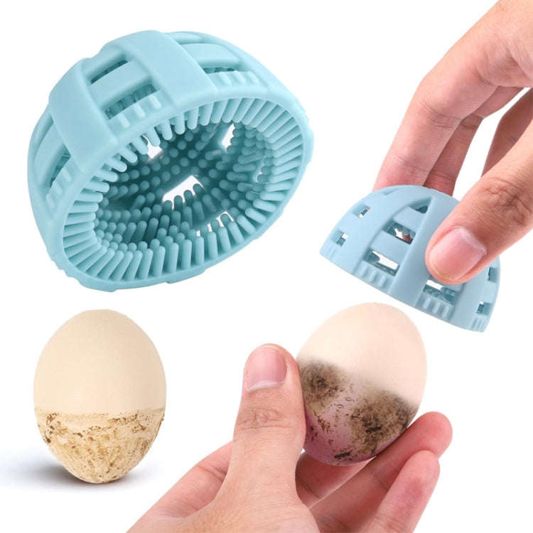 Silicone Egg Brush Cleaner Vegetable Scrubber(Grey)