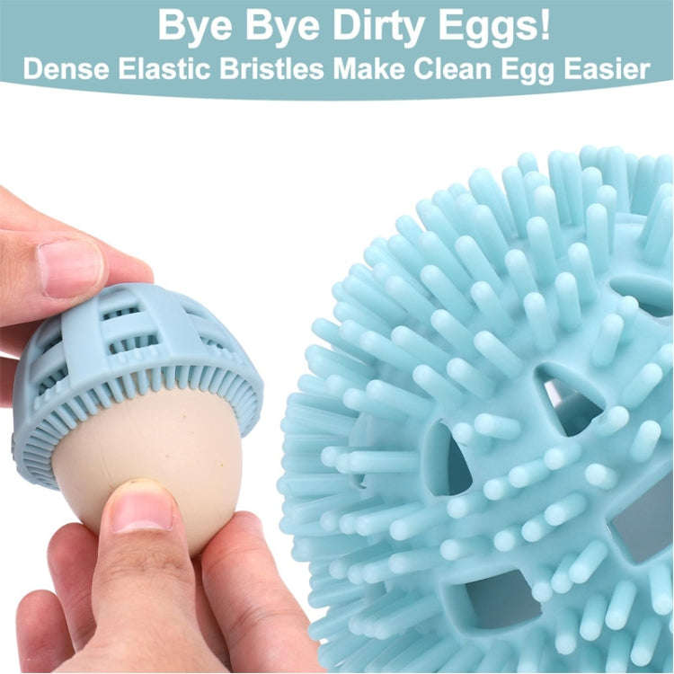Silicone Egg Brush Cleaner Vegetable Scrubber(Grey)