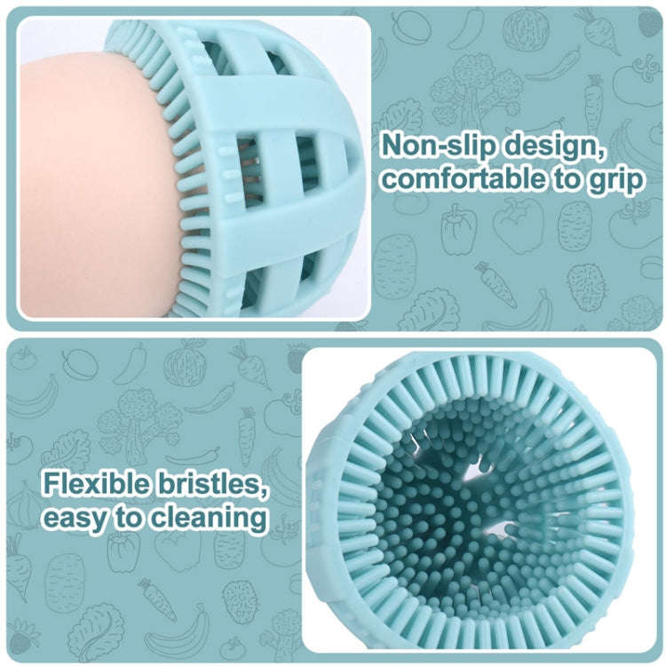 Silicone Egg Brush Cleaner Vegetable Scrubber(Pink)