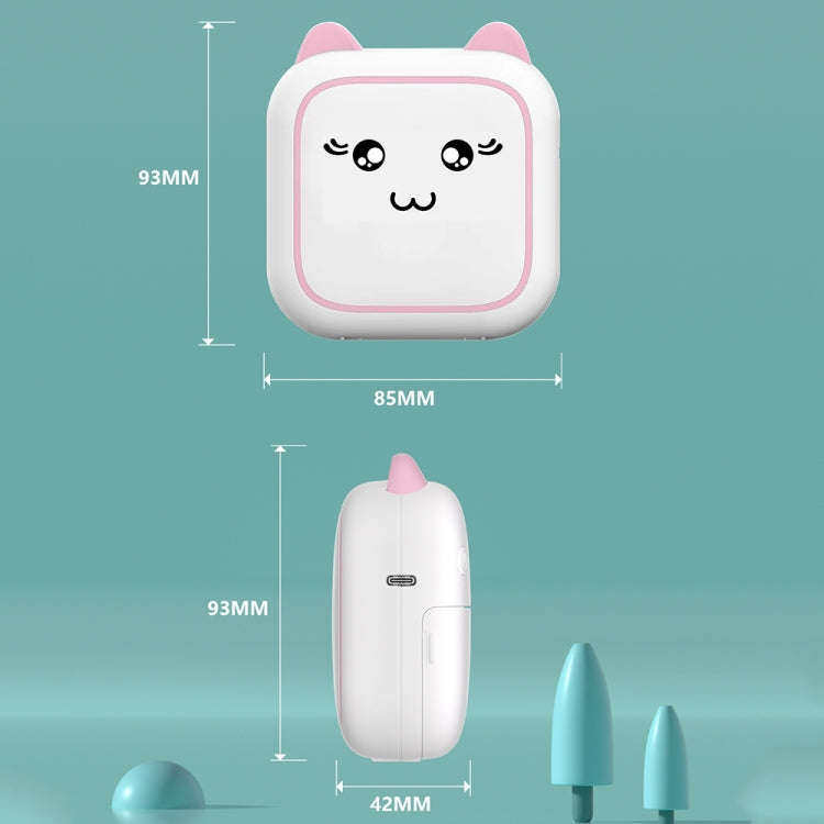M5 Mini Cartoon Portable Bluetooth Printer Photo Thermal Printer(Pink)