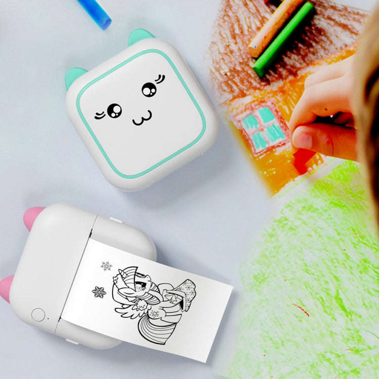 M5 Mini Cartoon Portable Bluetooth Printer Photo Thermal Printer(Pink)