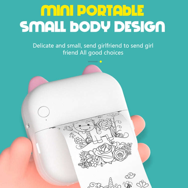 C26 Mini Portable Bluetooth Photo Label Thermal Printer, Spec: Blue+1 Paper