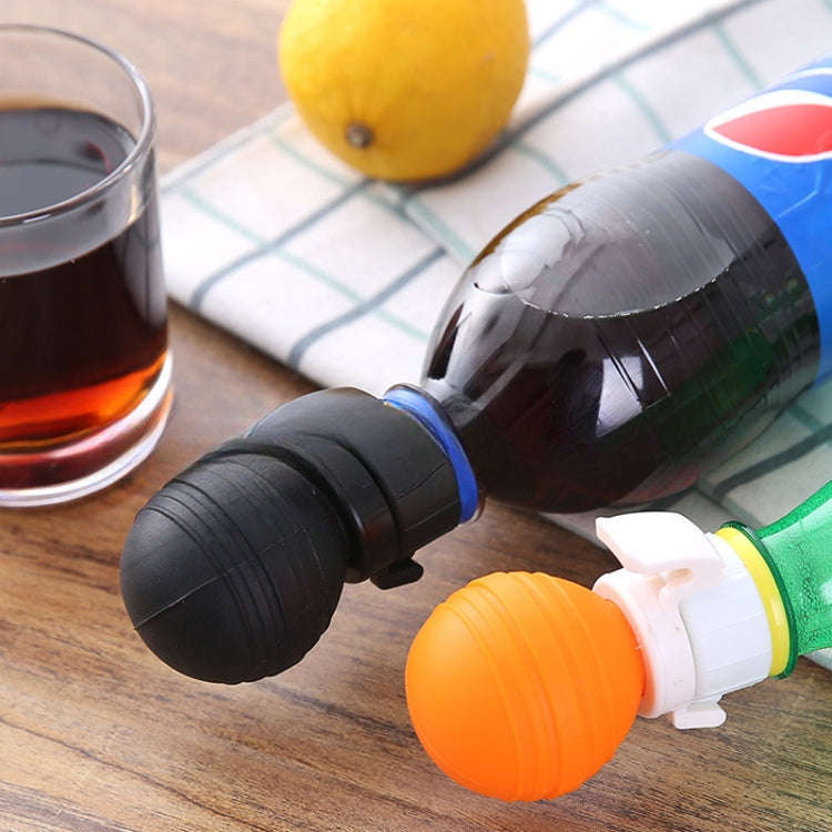 7 x 4cm Silicone Ball Carbonated Beverage Fresh-Keeping Cover Coke Bottle Inflatable Cap(Color Ra...