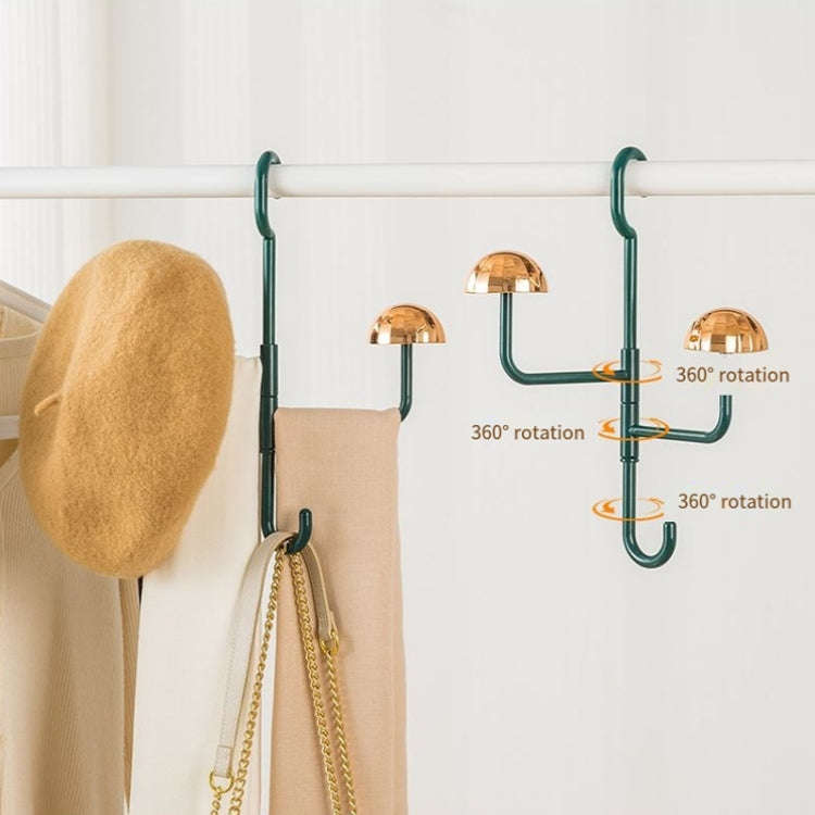 Mushroom Swivel Clothes Hat Rack No Punch No Trace Hooks Home Multifunctional Scarf Bag Storage R...