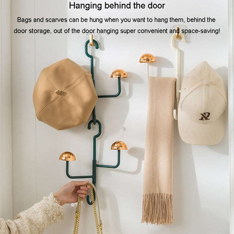 Mushroom Swivel Clothes Hat Rack No Punch No Trace Hooks Home Multifunctional Scarf Bag Storage R...