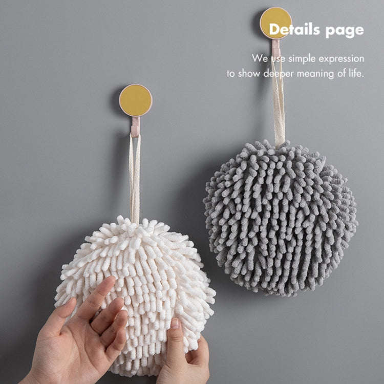 Chenille Hand Wipe Ball Large Hanging Bathroom Quick Dry Hand Towel Kitchen Rag Wipe Handkerchief...