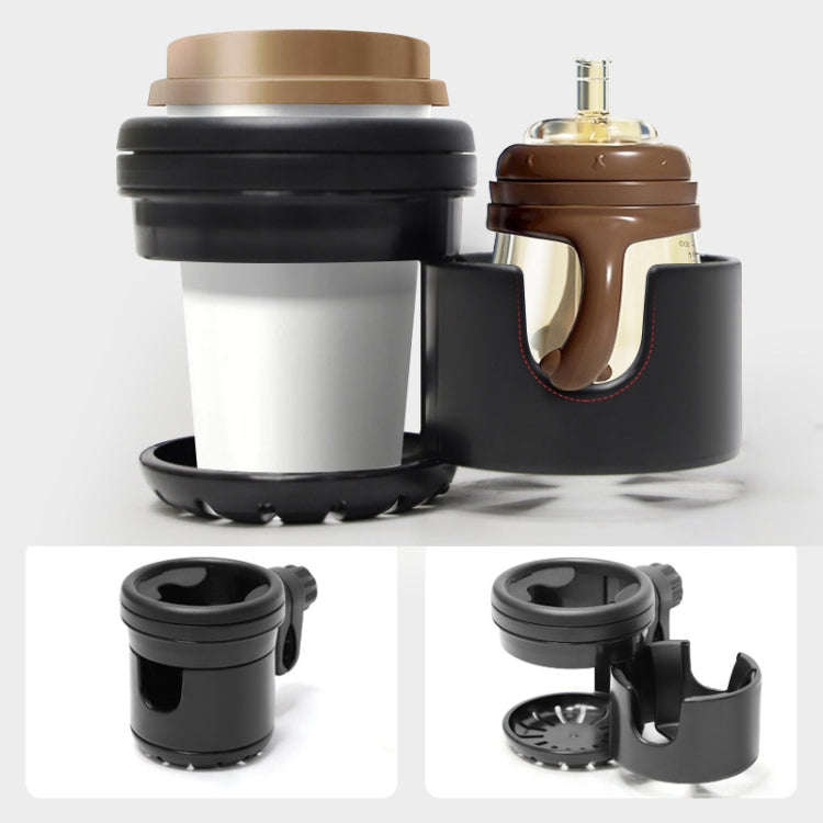 2 In 1 Baby Stroller Cup Holder Pram Milk Bottle Holder(Black)