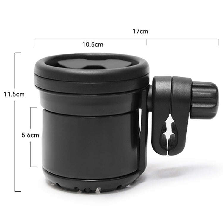 2 In 1 Baby Stroller Cup Holder Pram Milk Bottle Holder(Black)