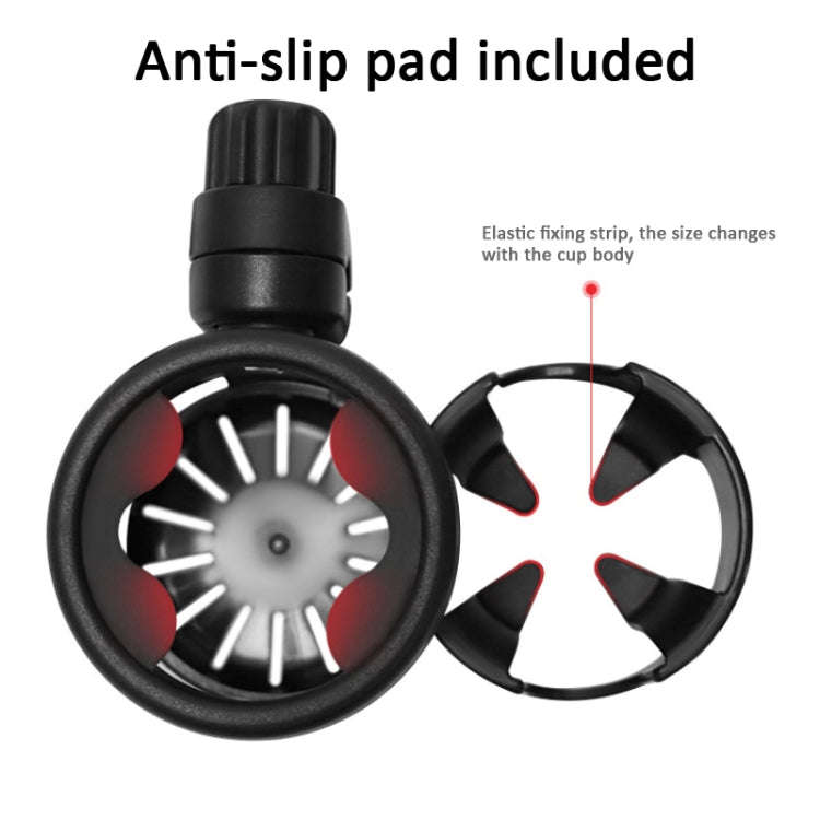 2 In 1 Baby Stroller Cup Holder Pram Milk Bottle Holder(Black)
