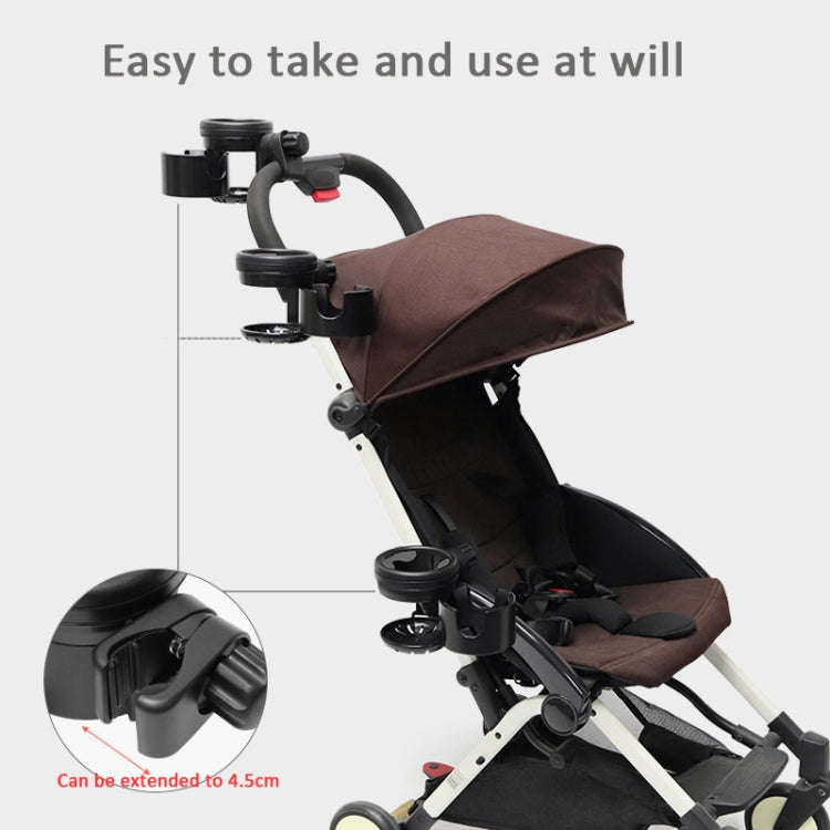 2 In 1 Baby Stroller Cup Holder Pram Milk Bottle Holder(Black)