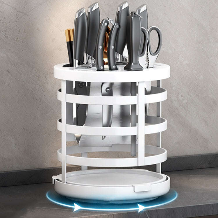 Home Thicken Knife Organizer Chopstick Cylinder Kitchen Drainage Countertop Shelf, Specification:...