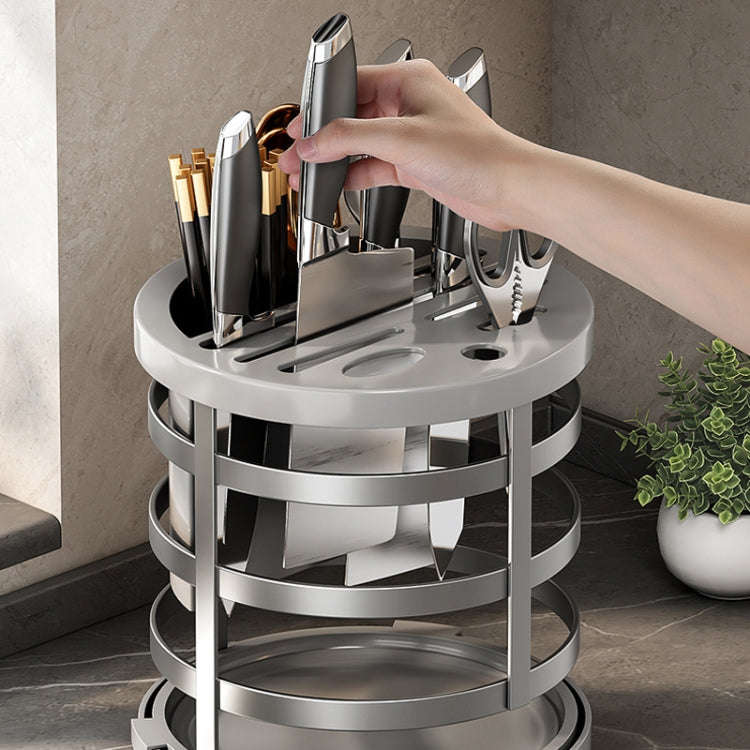 Home Thicken Knife Organizer Chopstick Cylinder Kitchen Drainage Countertop Shelf, Specification:...