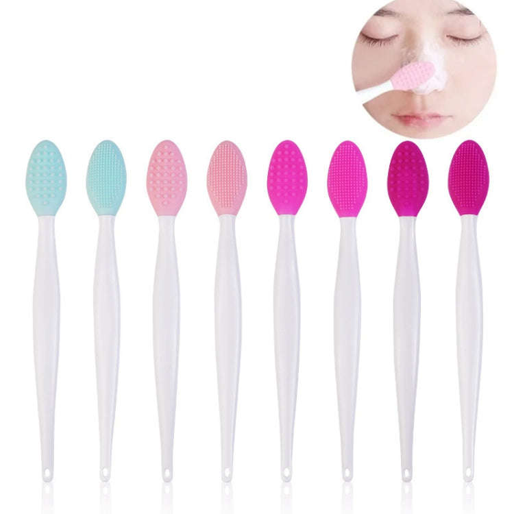 Silicone Cleaning Brush Beauty Tool Double Side Nose To Clean Blackhead Removers(Color Random Del...