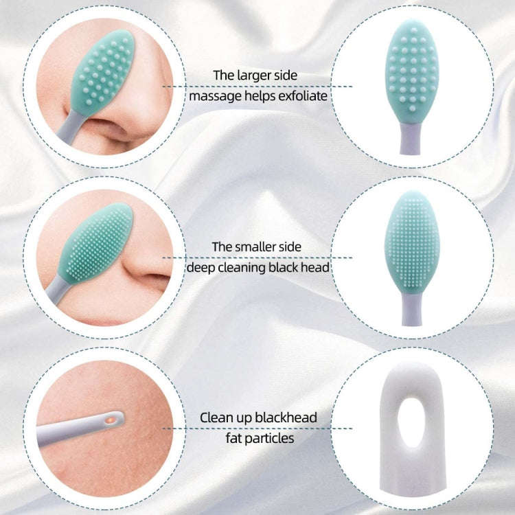 Silicone Cleaning Brush Beauty Tool Double Side Nose To Clean Blackhead Removers(Color Random Del...