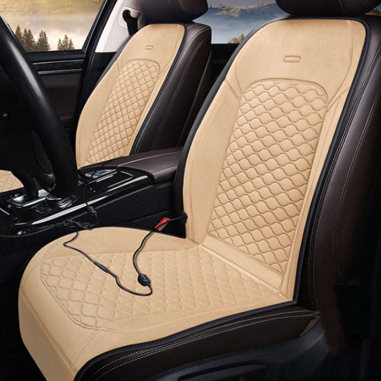 12V Car Winter Electric Heating Short Plush Seat Cushion, Color: Gray