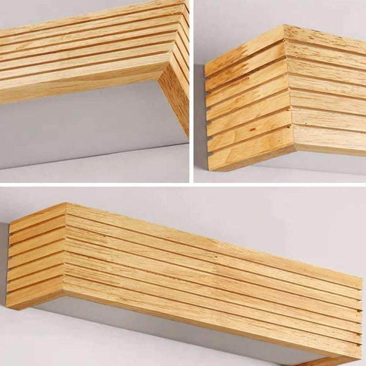 35cm LED Solid Wood Wall Lamp Bedroom Bedside Lamp Corridor Wall Lamp(Warm Light)