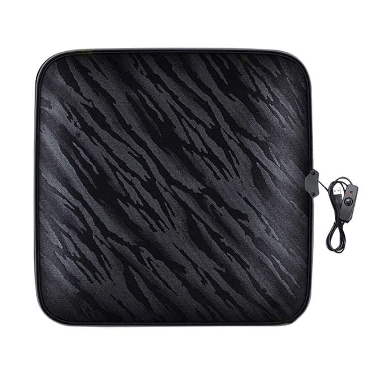 5V Car USB Interface Electric Heating Seat Cushion, Color: Black