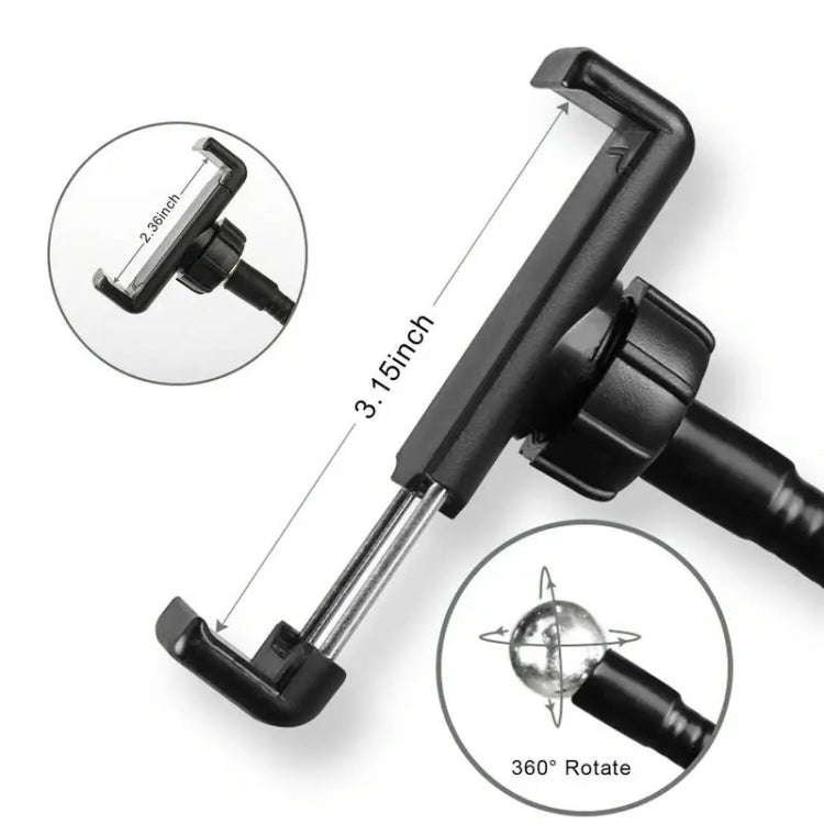 8 Inch Selfie Ring Light With Cell Phone Holder 360 Rotating Flexible Arms For Live Stream