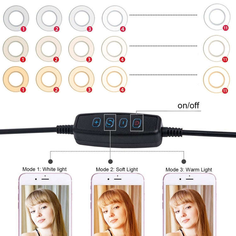 8 Inch Selfie Ring Light With Cell Phone Holder 360 Rotating Flexible Arms For Live Stream
