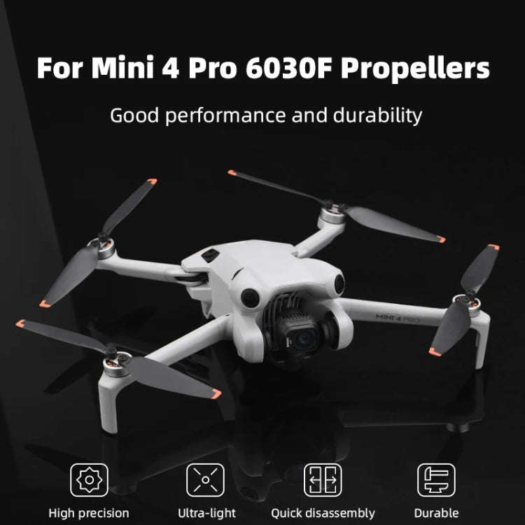 For DJI Mini 4 Pro 2pairs  Drone Propeller Blades 6030F Props Replacement Parts