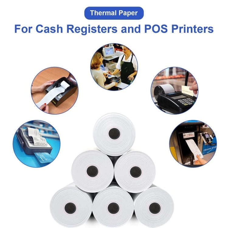 100volume/Box 57x50mm Thermal Paper Take-Out Kitchen Printing Receipt Paper(No Tube Core)