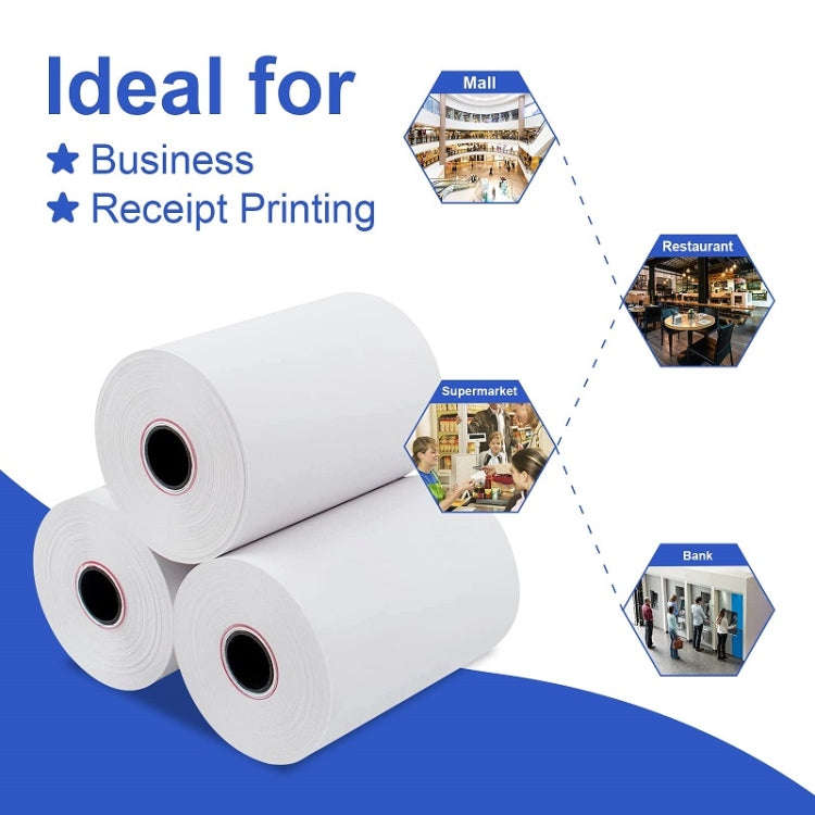 100volume/Box 57x50mm Thermal Paper Take-Out Kitchen Printing Receipt Paper(No Tube Core)