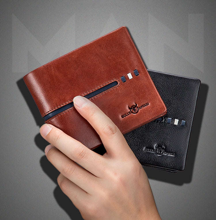 BULL CAPTAIN 0200 Large-capacity First-layer Cowhide Multi-card Slot Wallet RFID Anti-theft Card ...