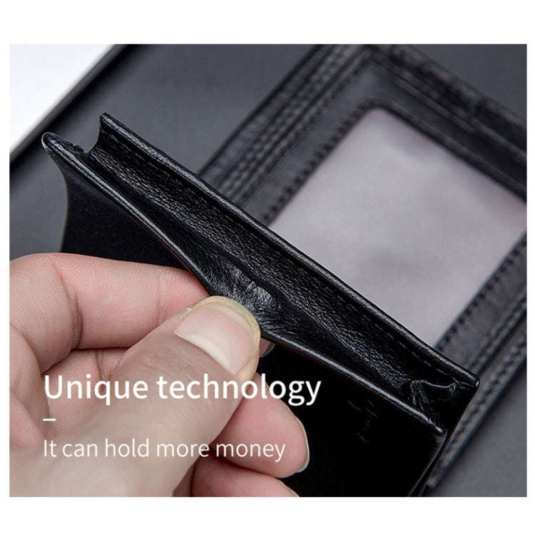 BULL CAPTAIN 0200 Large-capacity First-layer Cowhide Multi-card Slot Wallet RFID Anti-theft Card ...
