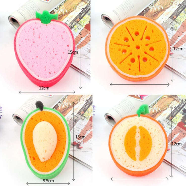Fruit Model Thickened Sponge Dishcloth Rag Dish Towel, Style: Orange