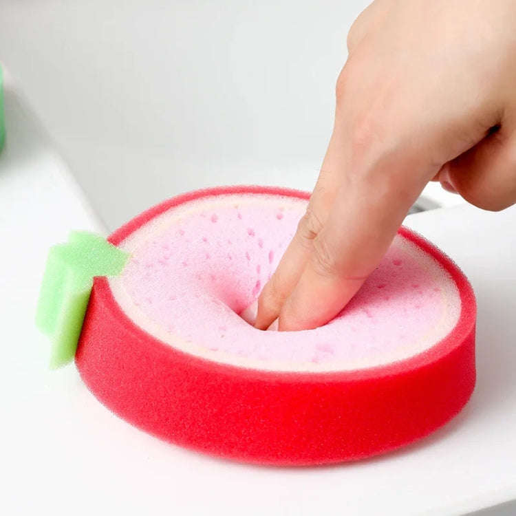 Fruit Model Thickened Sponge Dishcloth Rag Dish Towel, Style: Orange