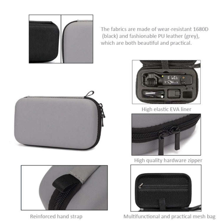 For DJI Osmo Pocket 3 Storage Bag Clutch Carrying Case(Black)