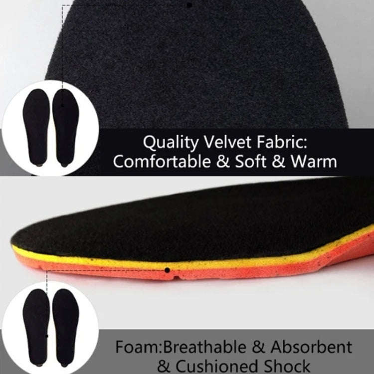 USB Charging Heating Insoles Size Cuttable and Washable Electric Foot Warmer Insoles, Size: 35-40...