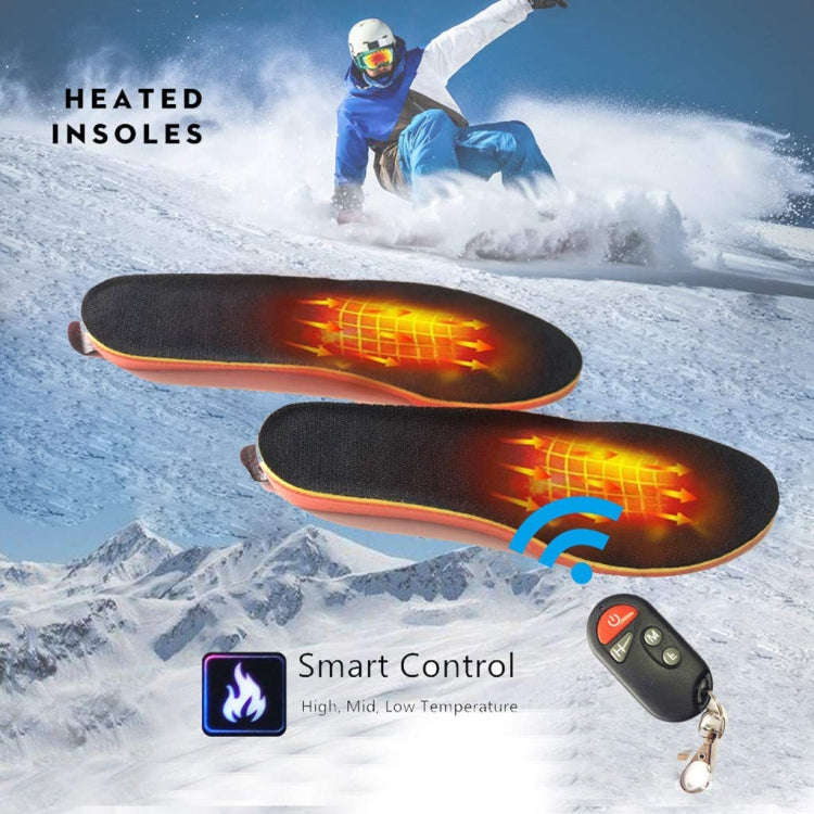 USB Charging Heating Insoles Size Cuttable and Washable Electric Foot Warmer Insoles, Size: 41-46...