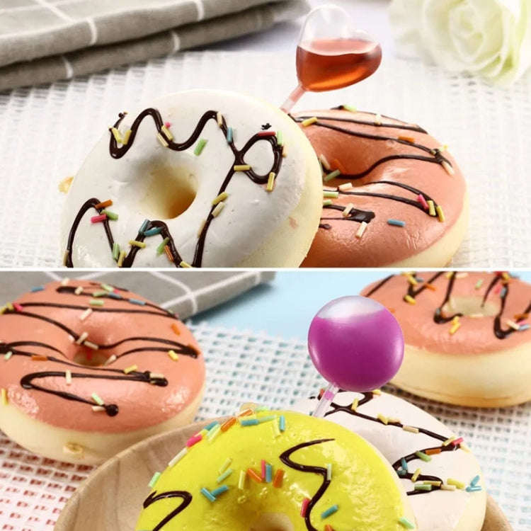 50pcs /Pack 4ml Jam Injection Baking Straw Disposable Plastic Dropper Jam Syringe, Model: Flat Round
