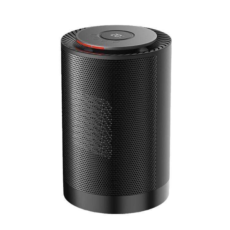 Cylindrical Ceramic Heating Warmer Quick Heat Mini Electric Heater EU Plug(Black)