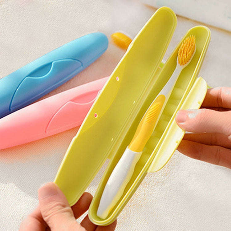 Travel Portable Wash Toothbrush Box Sealed Toothbrush Case With Lid And Lock(Green)