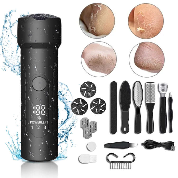 Electric Foot File Pedicure Kit Waterproof Feet Callus Remover, Spec: Kit 2  White