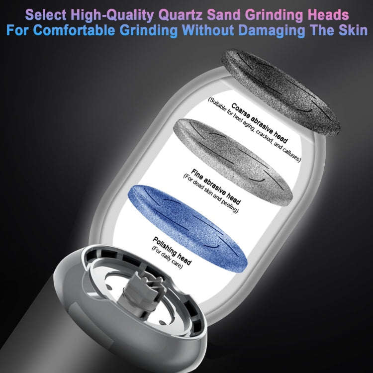 Electric Foot File Pedicure Kit Waterproof Feet Callus Remover, Spec: Kit 2  White