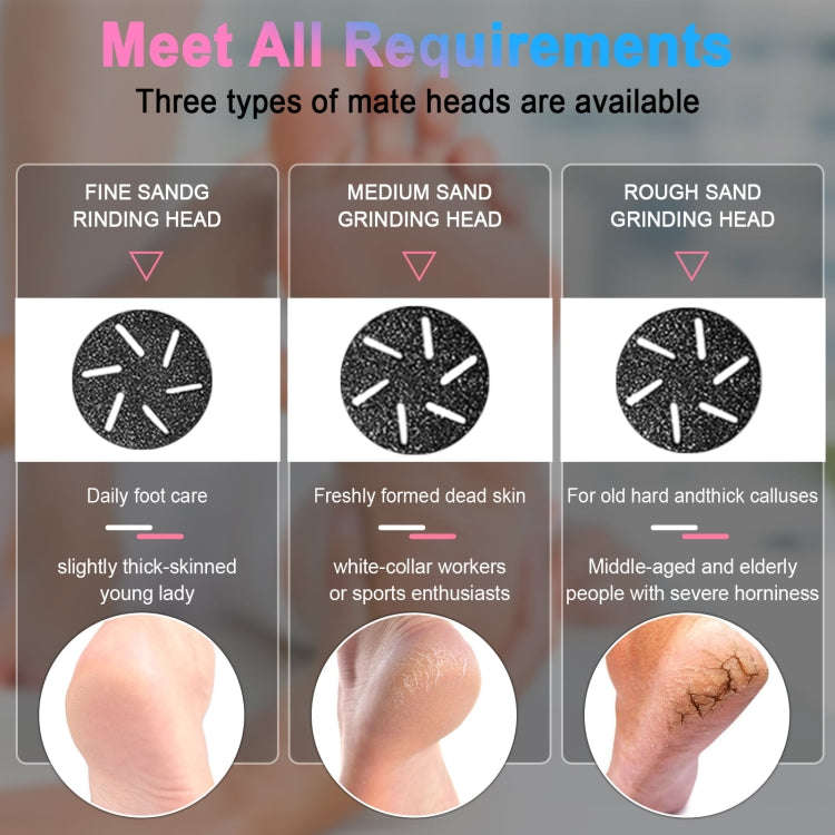 Electric Foot File Pedicure Kit Waterproof Feet Callus Remover, Spec: Kit 2  White