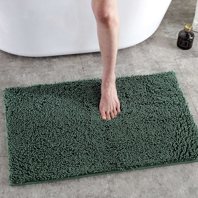 50x80cm Bedroom Doorway Fine Chenille Absorbent Floor Mat Bathtub Mat Bathroom Non-Slip Foot Mat(...