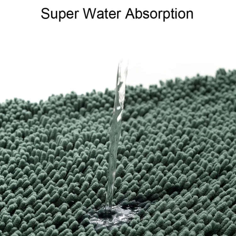 40x60cm Bedroom Doorway Fine Chenille Absorbent Floor Mat Bathtub Mat Bathroom Non-Slip Foot Mat(...