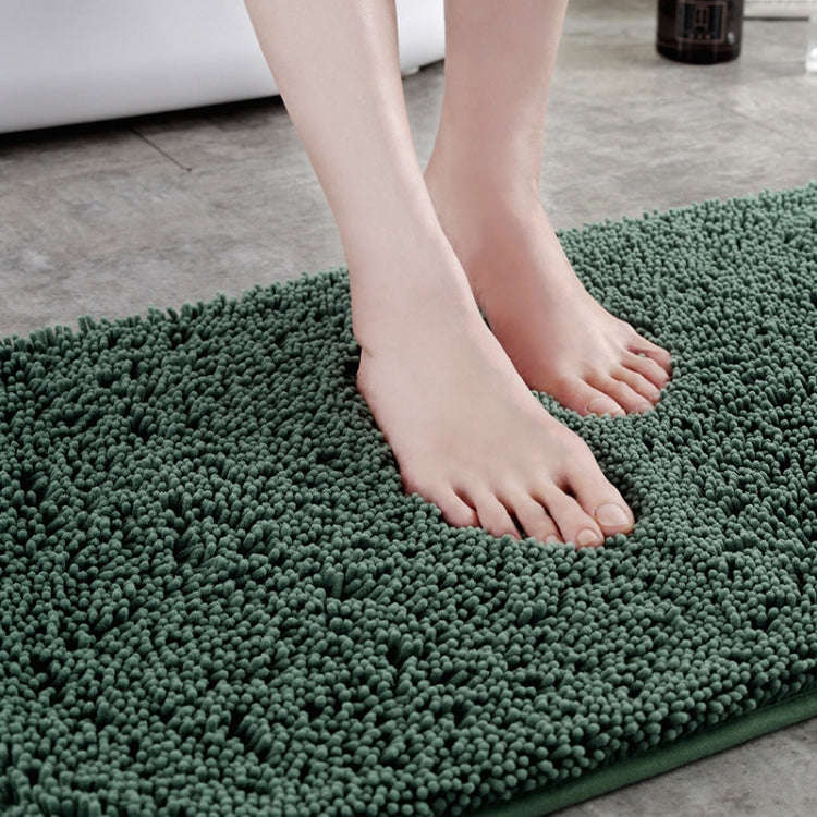 40x60cm Bedroom Doorway Fine Chenille Absorbent Floor Mat Bathtub Mat Bathroom Non-Slip Foot Mat(...