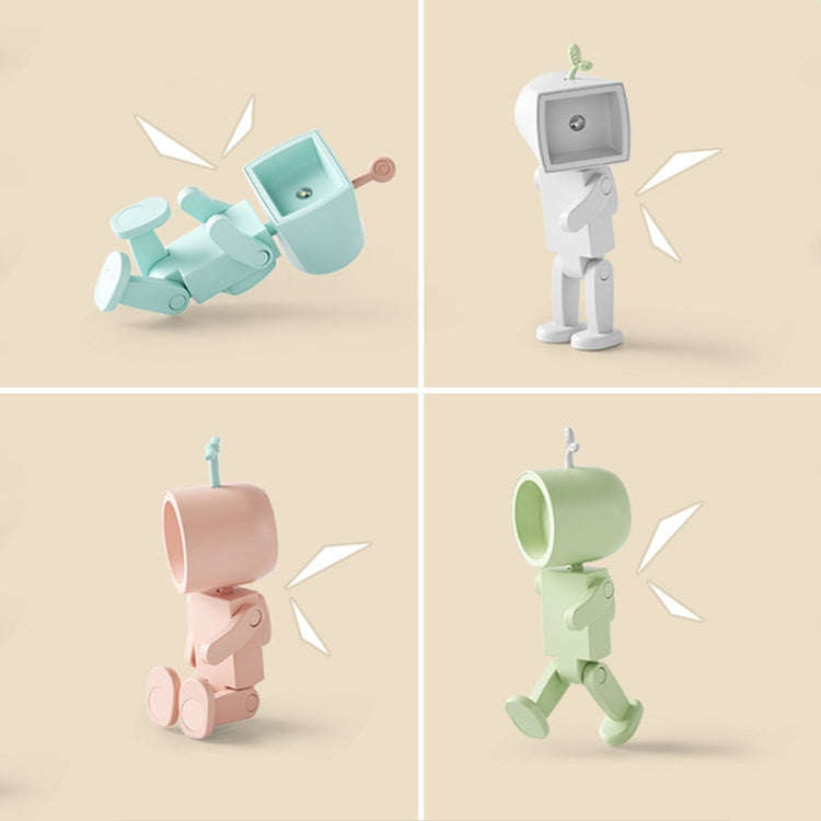 Mini Astronaut Magnetic LED Night Light Desktop Building Block Ornaments Desk Lamp, Color: Round ...