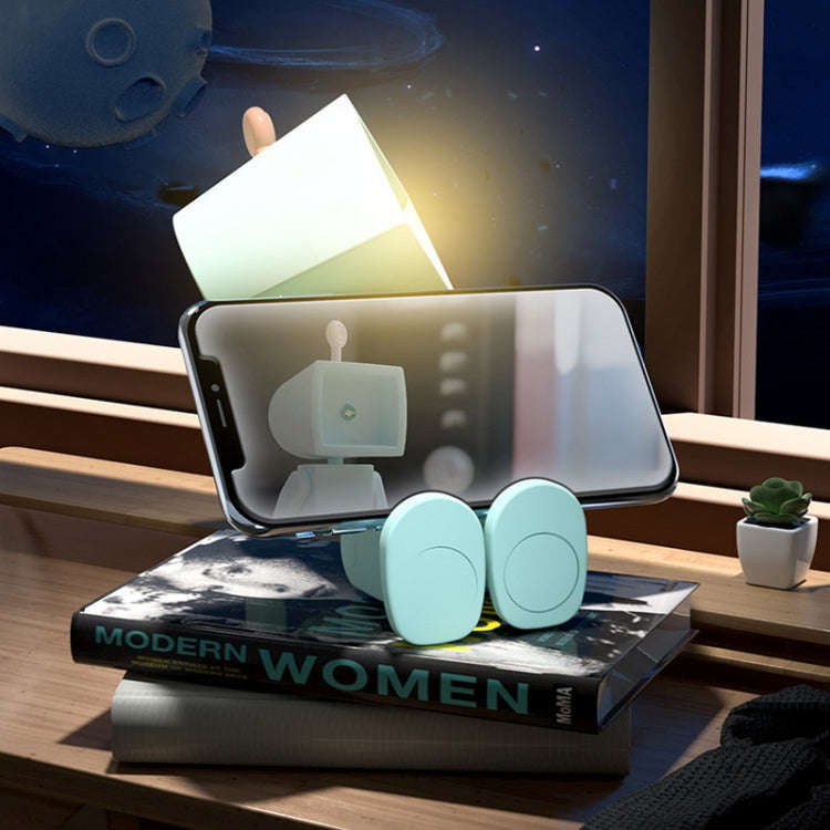 Mini Astronaut Magnetic LED Night Light Desktop Building Block Ornaments Desk Lamp, Color: Square...