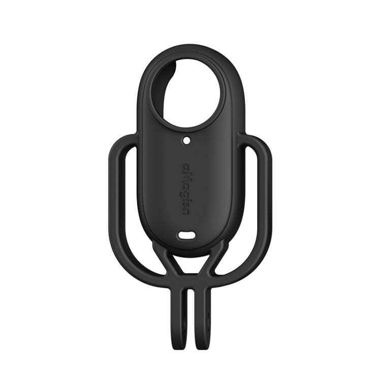 For Insta360 GO 3 AMagisn Silicone Case Camera Protective Accessories, Style: Vertical Black