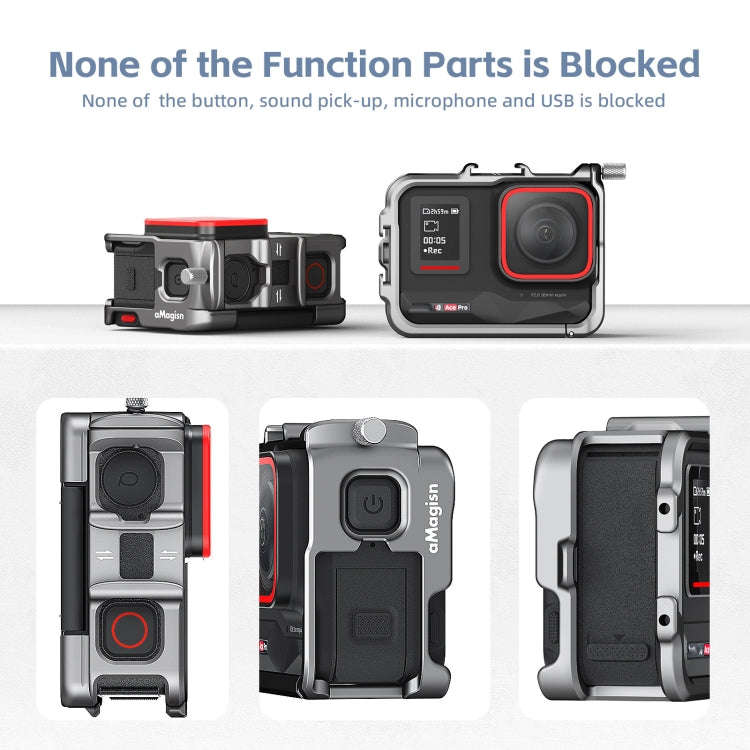 For Insta360 Ace Pro 2 / Ace Pro / Ace AMagisn Metal Rabbit Cage Protective Frame