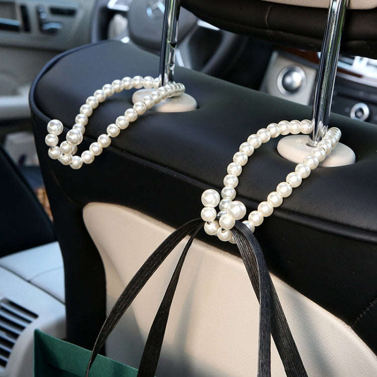 Stainless Steel Pearl Multifunctional Car Seat Back Hook(Fish Pearl)