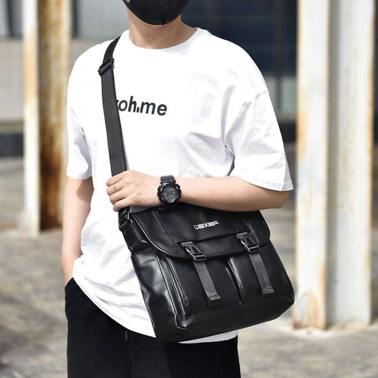 WEIXIER D269 Business Casual Mens Messenger Bag Large Capacity Workwear Functional Crossbody Pack...